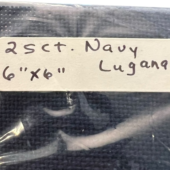 Other - Vintage Cross Stitch Fabric 25 Count 6x6” NEW Navy Blue Laguna